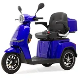 Efun ECO ENGEL 506 Blau, 20 Ah Li-Io Akku Herausnehmbar, 25 km/h, 1000 Watt/ 3-Rad Elektromobil - Blau