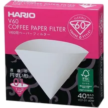 Hario V60 Filter Paper VCF-01–100M weiß 1x40