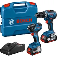 Bosch GDR 18V-200 + GSR 18V-55 Professional + L-Boxx inkl. 2 x 4 Ah 06019J2108