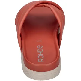 ROHDE Damen Pantolette Nappa Leder trendy Kreuzbandage Ponza 6302, Größe:38 EU, Farbe:Orange - 38