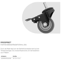 Knirps - Räderset Für Plattenständer 'pendular 320 X 320'