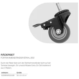 Knirps - Räderset Für Plattenständer 'pendular 320 X 320'