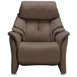 HIMOLLA Relaxsessel 4217 Leder 96 x 107 x 91 cm Braun mit Kopfteil
