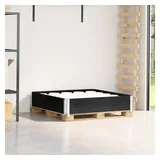 vidaXL Paletten-Aufsatzrahmen Schwarz 100x100 cm Massivholz Kiefer