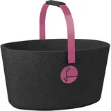 Lieblingskorb Basic deep Black Einkaufskorb und Thermobox in einem, isoliert, abwaschbar, Made in Germany, Picknickkorb zum kühlen von Lebensmittel, Einkaufstasche, Volumen: 22 Liter (Magenta)