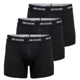 Only & Sons ONSFIT Boxershorts Schwarz XXL 3er Pack