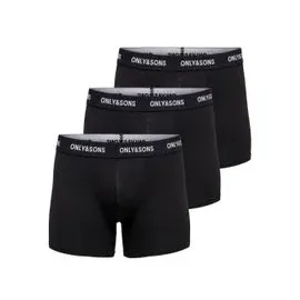 Only & Sons ONSFIT Boxershorts Schwarz XXL 3er Pack