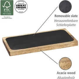Wenko Servierbrett Ava, mit Schieferplatte,