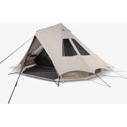 Campingzelt Tipi-Zelt Polybaumwolle - Tepee 5.2 für 5 Personen 2 Kabinen taupebeige No Size