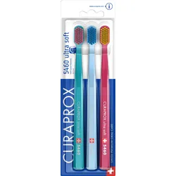 CURAPROX CS 5460 Ultrasoft – Handzahnbürste, 3er-Pack, farbig
