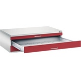 Californian Products CP 7200 Planschrank lichtgrau, rubinrot 3 Schubladen 135,0 x 96,0 x 42,0 cm