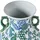 Beliani Blumenvase Segowia Porzellan 47 cm Weiß / Blau