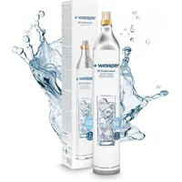 Wessper 1 x CO2-Zylinder, Geeignet für SodaStream, Aarke, Brita, WasserMaxx u.v.a Wassersprudler | 425g (60 l)