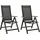 vidaXL Gartenstuhl 56 x 65 x 109 cm schwarz klappbar 2 St.
