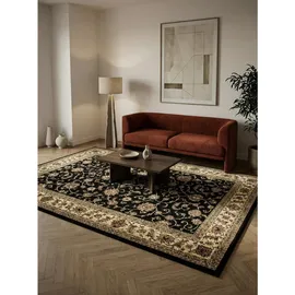 KADIMA DESIGN Kurzflorteppich, TANNHEIM, orientalisch, aus Polypropylen, Schwarz, 300 x 400 cm