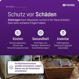 Kessel Rückstauverschluss Staufix DN 70 73070 aus Kunststoff