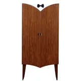 Casa Padrino Barschrank 80 x 45 x 170 cm Braun/Weiß/Schwarz