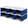 Styro Sortierstation Styrodoc Jumbo Grundeinheit grau/blau mit 6 Fächern