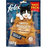 Felix Tasty Nuggets Katzensnack, mit Huhn und Ente, 6er Pack (6 x 180g)