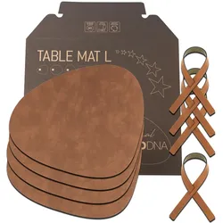 Lind DNA - Geschenkset Curve L, Nupo natur (4 Tischsets + 4 Serviettenringe)
