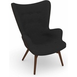 Max Winzer Max Winzer® Sessel »build-a-chair Arne«, im Retrolook, zum Selbstgestalten, Hochlehner schwarz
