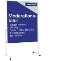 Magnetoplan Moderationstafel 120 x 150 cm Blau/Weiß