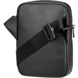 Lacoste Nomogramme Umhängetasche Leder 16 cm Noir