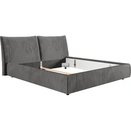 PLACES OF STYLE Polsterbett PLACES OF STYLE "Priora in 4 Breiten bis 200cm", grau (anthrazit), B:172cm H:100cm L:250cm, 95% Polyester / 5% Nylon, Betten, Polsterbett, auch in NaturLEDER, Cord, belastbar bis 280kg, auch Überlänge 220 cm