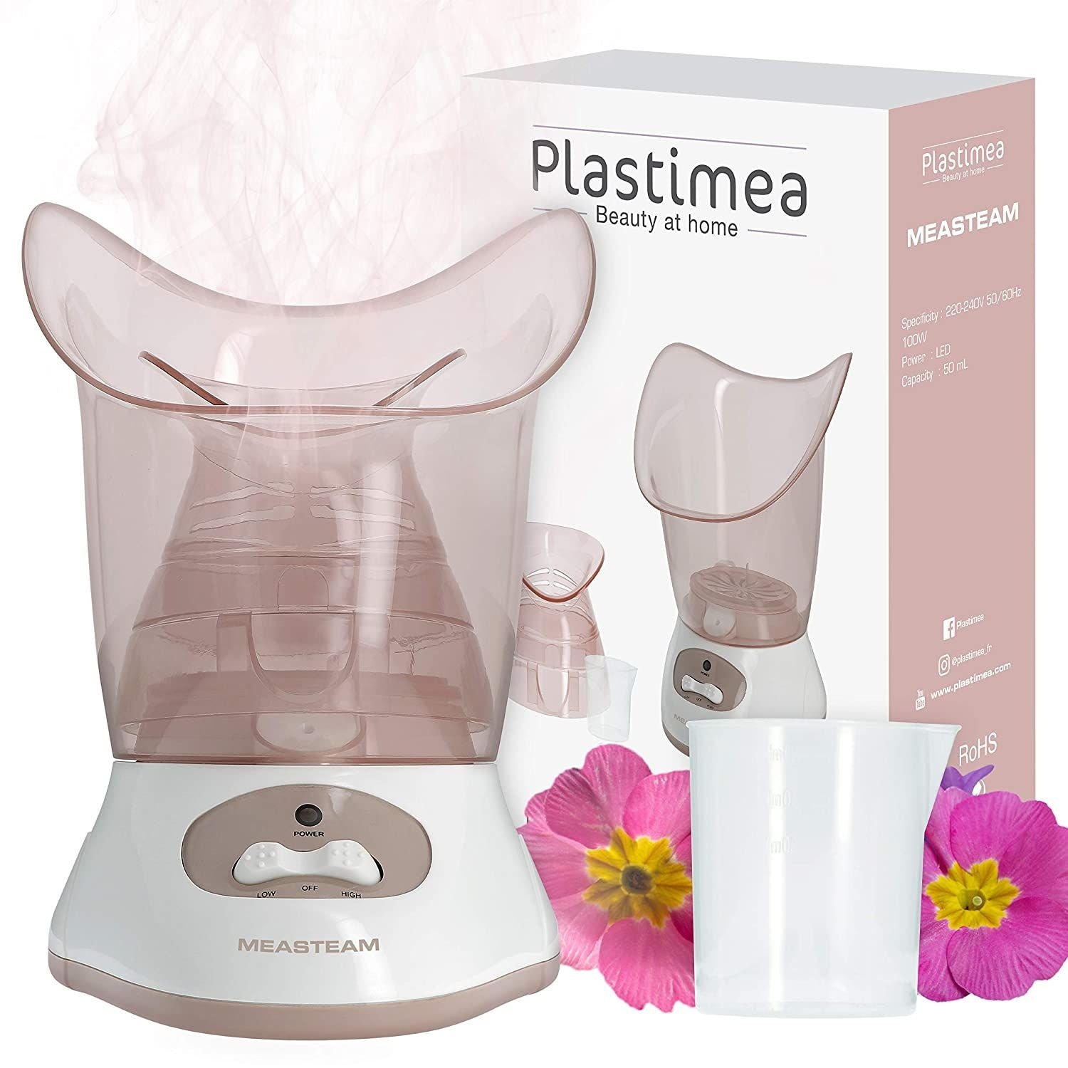 Gesichtssauna Révolution Facial Steamer 2in1 Dampfgerät zur Hauptpflege Inhalation Porenreinigung 1 St