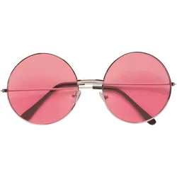 Pinke Hippiebrille 70er Jahre - OS