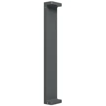 doporro Außenleuchte Aluminium/Edelstahl/Glas 10x6x60 cm IP65 wetterfest 6W 3000K Sandgrau dunkel