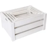 Small Foot Company Holzkiste 4er Set weiß