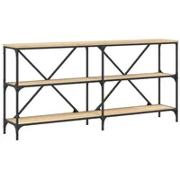 VidaXL Konsolentisch Sonoma-Eiche 160x30x75 cm Holzwerkstoff und Eisen