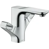 Hansgrohe Axor Urquiola 2-Griff Waschtischarmatur 120 mit Zugstangen-Ablaufgarnitur brushed nickel