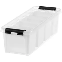 SmartStore Aufbewahrungsbox 38 x 14 x 11 cm 3-tlg. Schwarz/Transparent