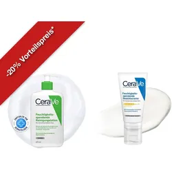 Cerave Set für trockene Haut: Reinigung & Gesichtscreme LSF50
