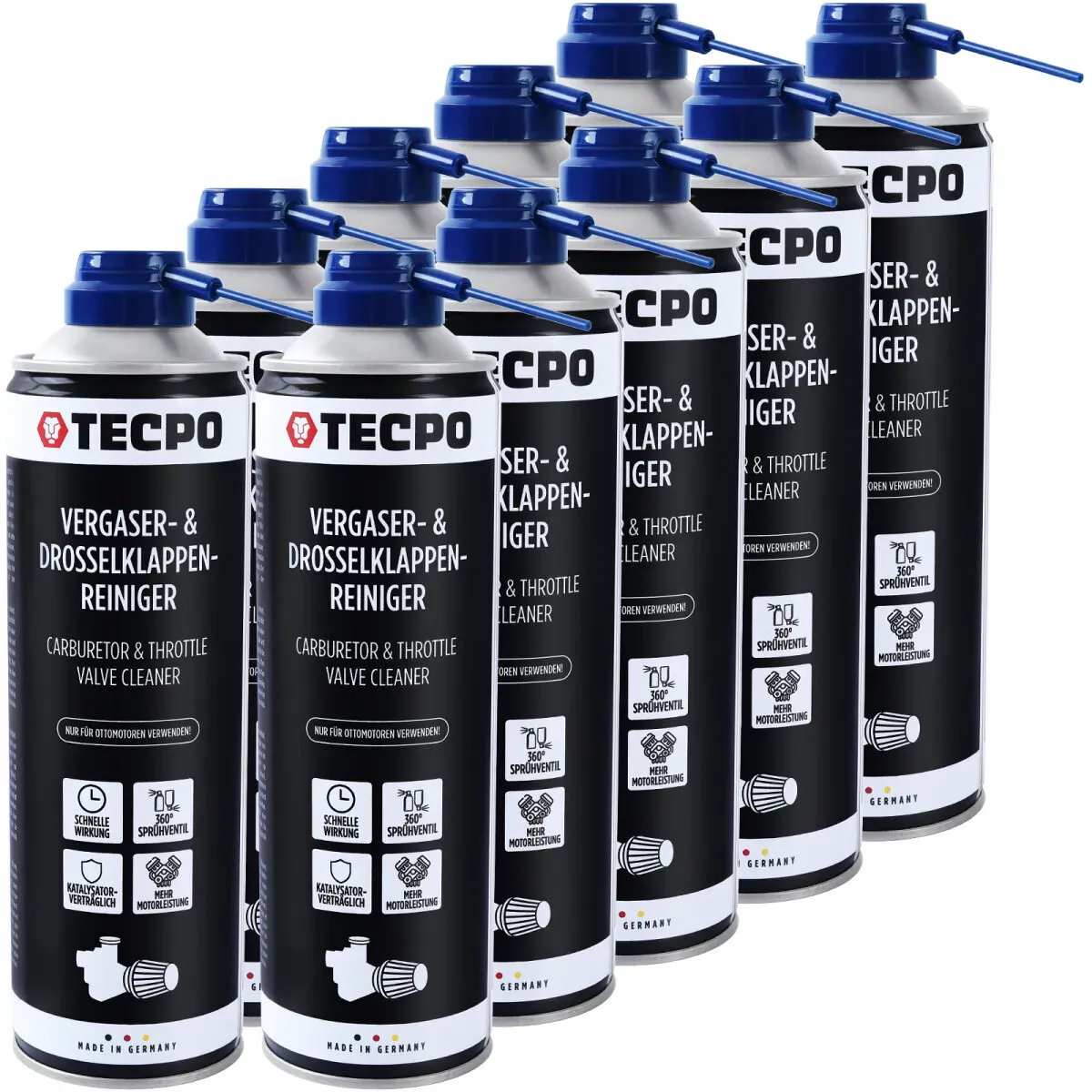 TECPO Vergaser & Drosselklappen Reiniger Ansaug-System-Reinigung...