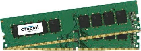 Crucial 16GB Kit (2 x 8GB) DDR4-2400 UDIMM PC-Arbeitsspeicher grün