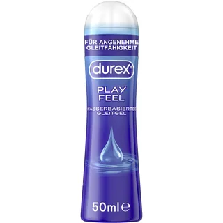 DUREX Play Feel Gleitgel – Wasserbasiertes Gleitmittel für angenehme Gleitfähigkeit, sanft & pH-freundlich – 50 ml