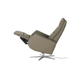 Max Schelling Sessel Elmira Leder 81 x 120 x 92 cm Braun elektrisch, drehbar