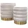 lookway Pouf-Set MIRELLE 40 x 45 x 40 cm Beige