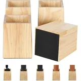 TQVAI 4er-Set Betterhöher Möbelerhöher Möbelfüße Holz Unterstützt bis zu 1000KGS Schwer Tischbein Verlängerung Sofa füße Tisch Couch Hubhöhe von 5 Zoll, Möbelerhöhung 12,7 cm, Natur