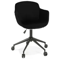 KADIMA DESIGN Bürostuhl Metall Textil Schwarz | Drehstuhl mit