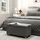 Homcom Truhenbank Samt Grau 76 x 38 x 38 cm