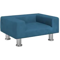 SYFAXTM Kindersofa Blau 50x40x26,5 cm Samt - Blau