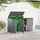 vidaXL Mülltonnenbox Edelstahl 1 x 1 m grau