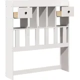 vidaXL Kopfteil mit Stauraum Weiß 90 cm Massivholz Kiefer
