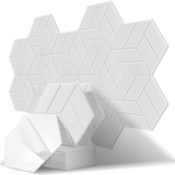 Uoisaiko 12 Stück Hexagon Akustikplatten Selbstklebend, Akustikpaneele Schallabsorber für Tonstudio, Büro, Studio und Wanddekoration, 30x26x1cm