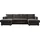 best mobilier Lisa Design Jake Wohnlandschaft U-Form, 7-Sitzer, mit Schlaffunktion und Bettkasten, aus Cord Dunkelgrau