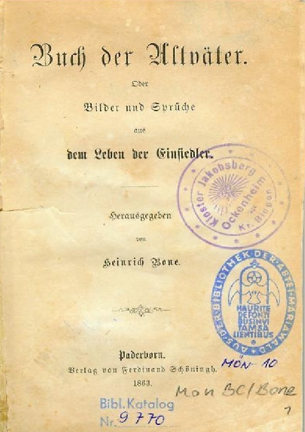 Heinrich Bone - Buch Der Altväter - Heinrich Bone  Kartoniert (TB)